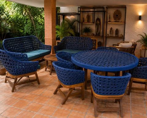 Comedor Equipal Redondo Nylon Bejuco