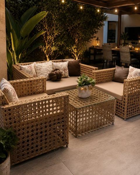 Sala Cubo Rattan Bejuco