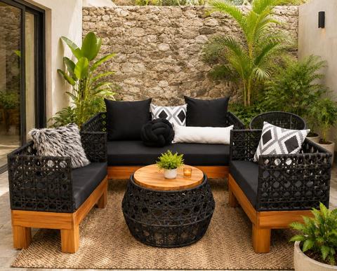 Sala Cubo Rattan Cerrado